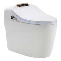 Automatic sensor flushing electric one piece tankless intelligent rimless wall hung smart toilet