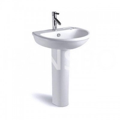 Freestanding Round Column Basin With Pedestal 7339